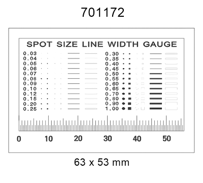 Inspection Dot Point Gauge/ Film Ruler/ Gauge Template 701172