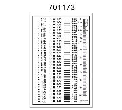 Inspection Dot Point Gauge/ Film Ruler/ Gauge Template 701173
