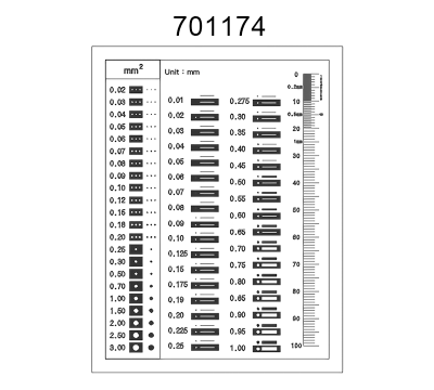 Inspection Dot Point Gauge/ Film Ruler/ Gauge Template 701174
