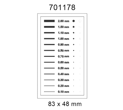 Inspection Dot Point Gauge/ Film Ruler/ Gauge Template 701178