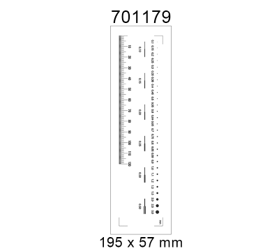 Inspection Dot Point Gauge/ Film Ruler/ Gauge Template 701179
