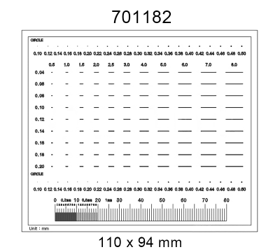 Inspection Dot Point Gauge/ Film Ruler/ Gauge Template 701182