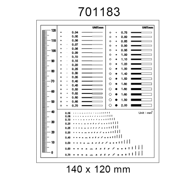 Inspection Dot Point Gauge/ Film Ruler/ Gauge Template 701183
