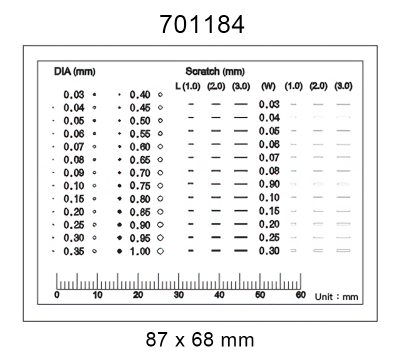 Inspection Dot Point Gauge/ Film Ruler/ Gauge Template 701184