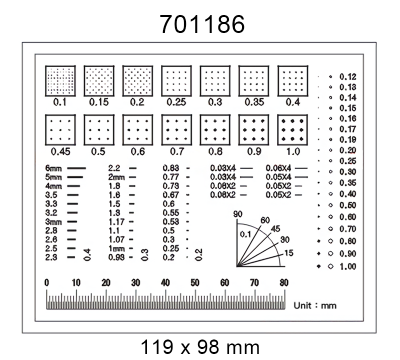 Inspection Dot Point Gauge/ Film Ruler/ Gauge Template 701186