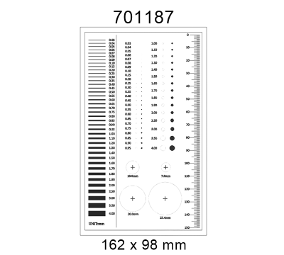 Inspection Dot Point Gauge/ Film Ruler/ Gauge Template 701187