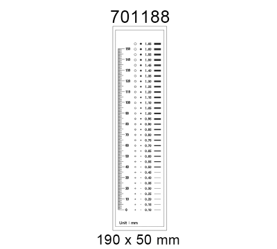 Inspection Dot Point Gauge/ Film Ruler/ Gauge Template 701188