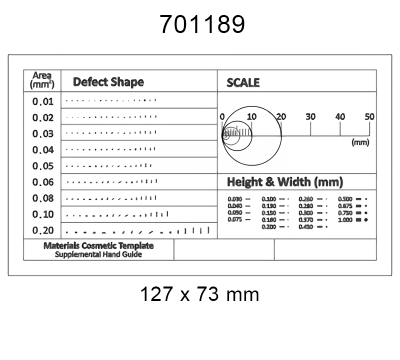 Inspection Dot Point Gauge/ Film Ruler/ Gauge Template 701189