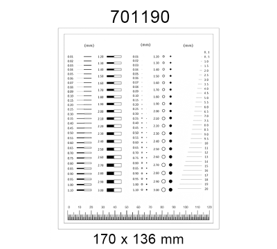 Inspection Dot Point Gauge/ Film Ruler/ Gauge Template 701190