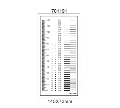 Inspection Dot Point Gauge/ Film Ruler/ Gauge Template 701191