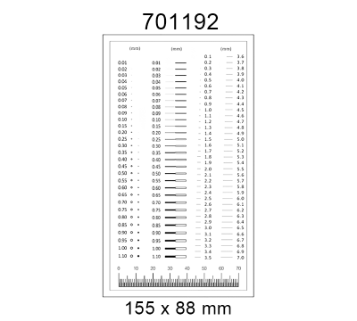Inspection Dot Point Gauge/ Film Ruler/ Gauge Template 701192