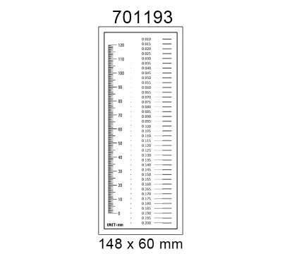 Inspection Dot Point Gauge/ Film Ruler/ Gauge Template 701193