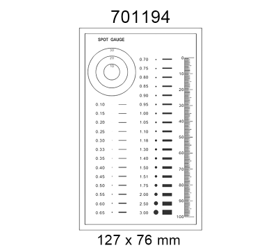 Inspection Dot Point Gauge/ Film Ruler/ Gauge Template 701194