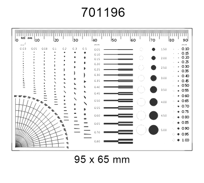 Inspection Dot Point Gauge/ Film Ruler/ Gauge Template 701196