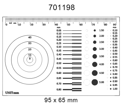 Inspection Dot Point Gauge/ Film Ruler/ Gauge Template 701198