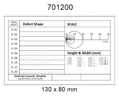 Inspection Dot Point Gauge/ Film Ruler/ Gauge Template 701200