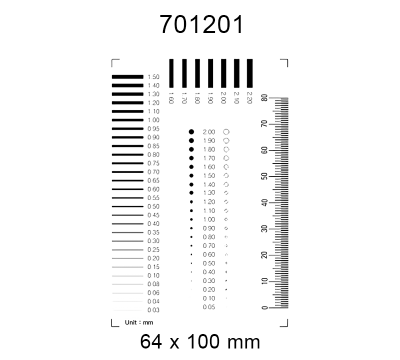 Inspection Dot Point Gauge/ Film Ruler/ Gauge Template 701201