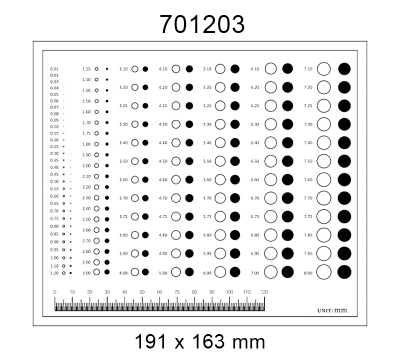 Inspection Dot Point Gauge/ Film Ruler/ Gauge Template 701203