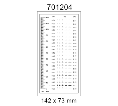 Inspection Dot Point Gauge/ Film Ruler/ Gauge Template 701204