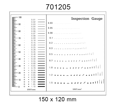 Inspection Dot Point Gauge/ Film Ruler/ Gauge Template 701205