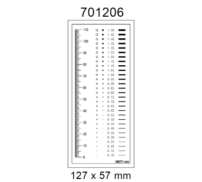 Inspection Dot Point Gauge/ Film Ruler/ Gauge Template 701206