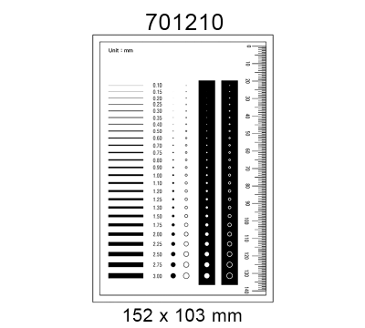 Inspection Dot Point Gauge/ Film Ruler/ Gauge Template 701210