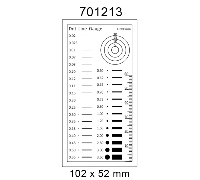 Inspection Dot Point Gauge/ Film Ruler/ Gauge Template 701213