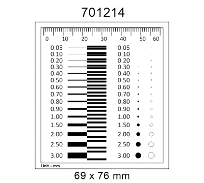 Inspection Dot Point Gauge/ Film Ruler/ Gauge Template 701214