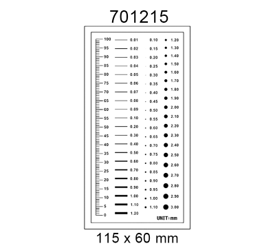 Inspection Dot Point Gauge/ Film Ruler/ Gauge Template 701215