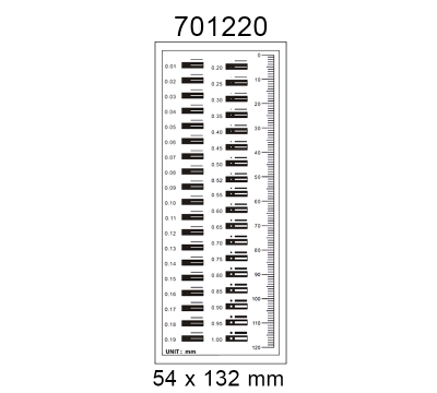 Inspection Dot Point Gauge/ Film Ruler/ Gauge Template 701220
