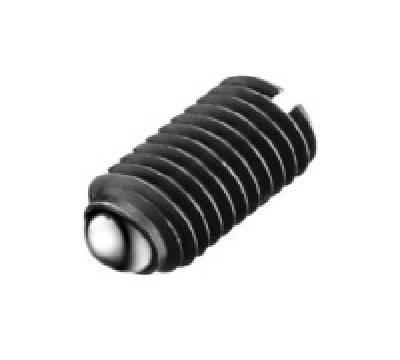 Ball catch, threaded with reinforced spring force