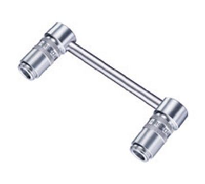 Diverting coupling unit, Stainless Steel, open flow