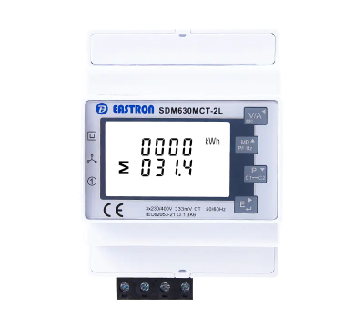 Dual Load Rs485 Modbus Din Rail Three Phase Multi-function Energy Meter Eastron SDM630MCT-2L