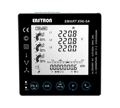 Mid Three Phase Panel Mounted Multi-function Panel Meter For Electricity Distribution Eastron Smart X96-5A