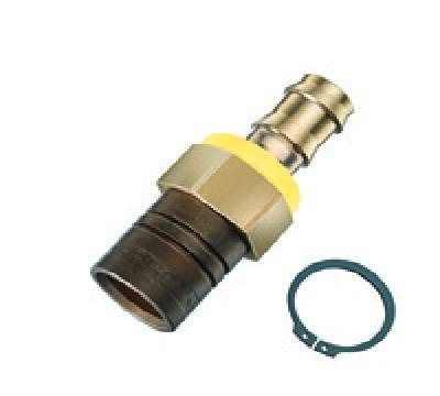 Multiple shut-off coupling, with valve, Push-Lok