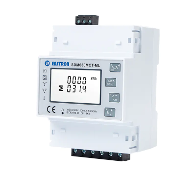 Quad Load Rs485 Modbus Din Rail Three Phase Multi-function Energy Meter Eastron SDM630MCT-ML