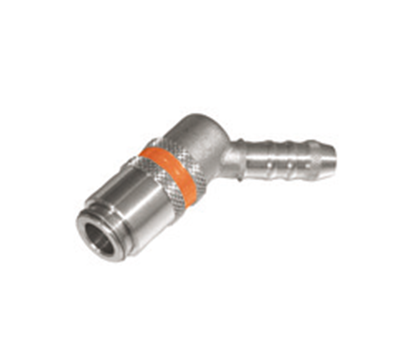 Rapid coupling, open flow, 45° angled