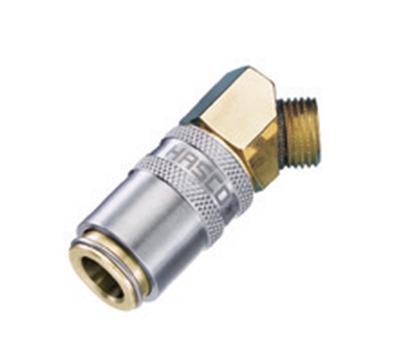 Rapid coupling, open flow, 45° angled