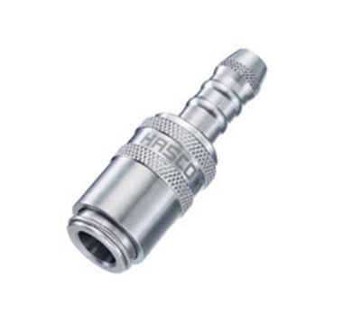 Rapid coupling, Stainless Steel, open flow