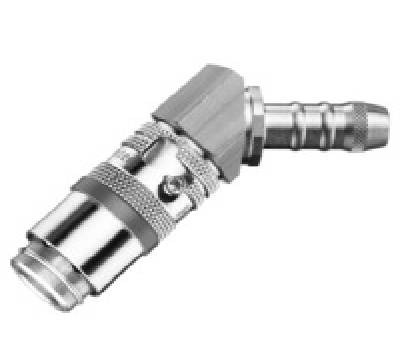 Safety coupling, open flow, 45° angled